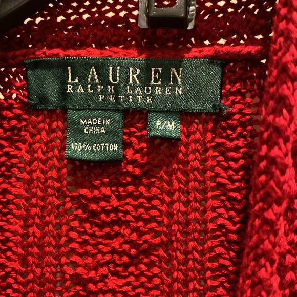 Ralph Lauren Shawl collar sweater with velvet belt - Picture 3 of 3